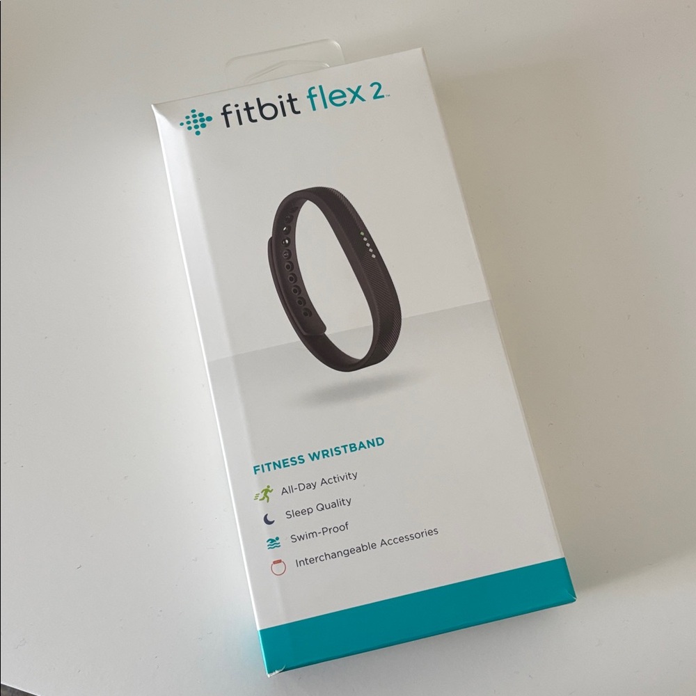 Fitbit Flex 2 Black Fitness Tracker Wrist Band - All Parts Included